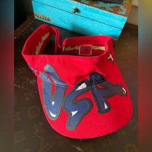 Rare STEPHEN SPROUSE Americaland USA 🇺🇸 Visor hat Red Blue July 4th One Size